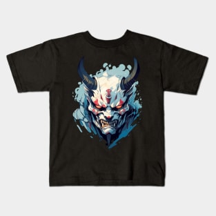 Yokai Oni Hannya Masked Demon Kids T-Shirt